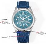 Patek Philippe Calatrava Limited Edition Blue Arabic Dial Fabric Strap Swiss Replica Watch 